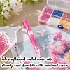 Resin Diamond Painting Point Drill Pen with 4 Various Tips Painting Arts 5D Point Drill Pen Diamonds Art Points Drills Pens for Nail Arts Rhinestone Decorations Cross-Stitch (Pink)