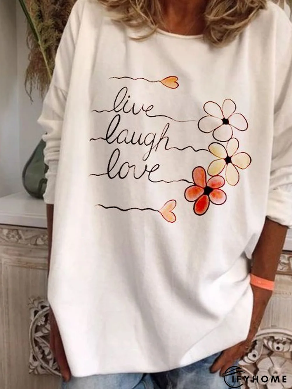 Off Shoulder Vintage Sweatshirt | IFYHOME