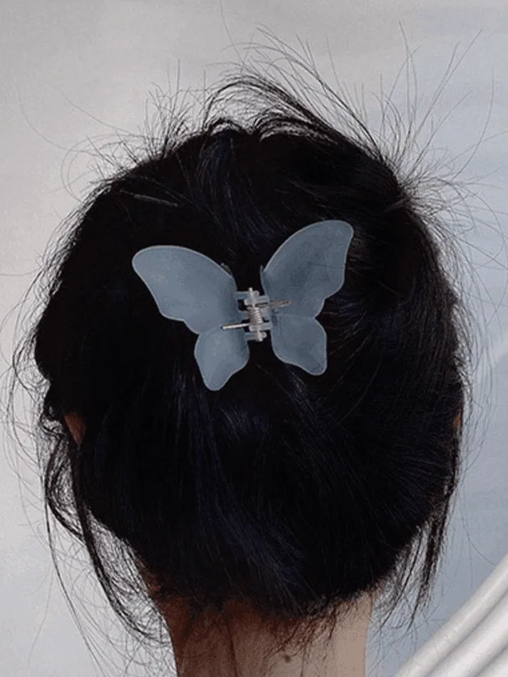 Brownm Resin Butterfly Pattern Hair Claw