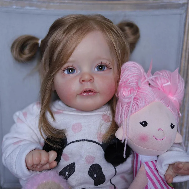 GSBO-Cutecozylife-22'' Realistic Reborn Beautiful Lifelike Baby Doll Girl with Curly Hair Named Lia-Best Gift for Children