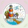 Spring By The Sea - 14CT Stamped Cross Stitch 16*16cm/6.3*6.3in