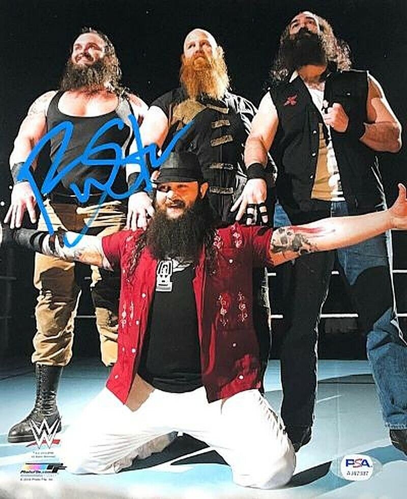 WWE BRAUN STROWMAN HAND SIGNED AUTOGRAPHED 8X10 Photo Poster painting WITH PROOF AND PSA COA 5