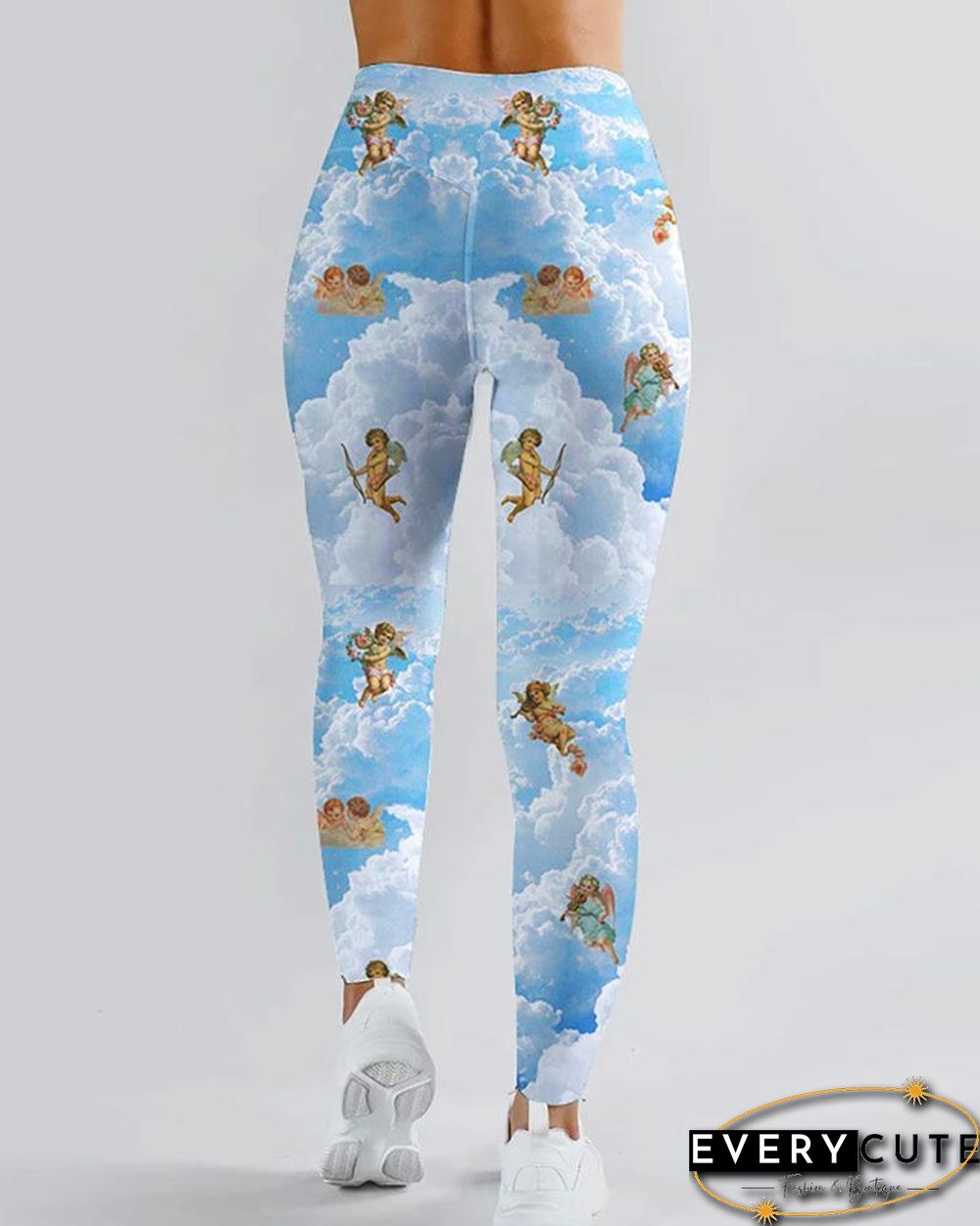 Print High Waist Slim Fit Pants P14157