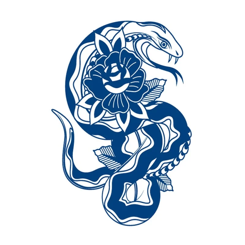 Juice Ink Tattoos Body Art Lasting Waterproof Temporary Tattoo Sticker Scorpion Snake Tatoo Arm Fake Sun Tatto Women Men