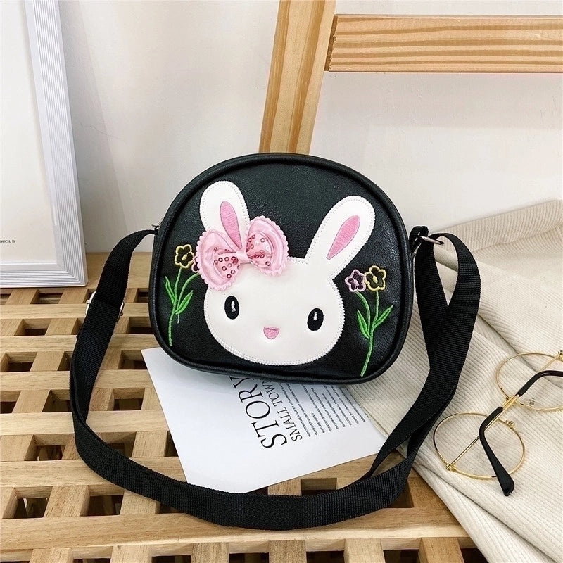 Kid’S Pu Leather Animal Cartoon Cute Semicircle Zipper Crossbody Bag