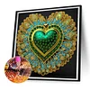 Peacock Love Heart - Crystal Rhinestone Diamond Painting
