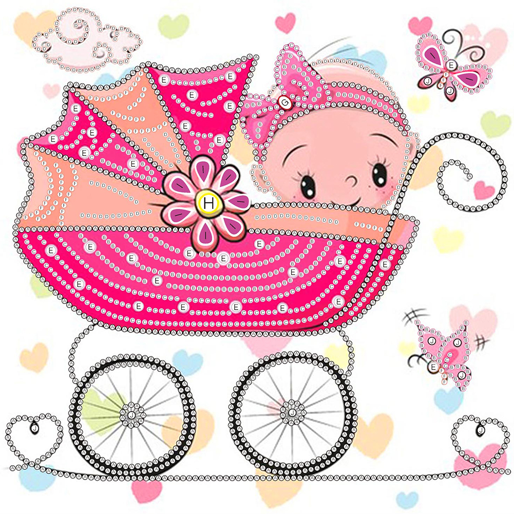 

Baby In Baby carriage - Special Shaped Diamond Painting - 30*30CM, 501 Original