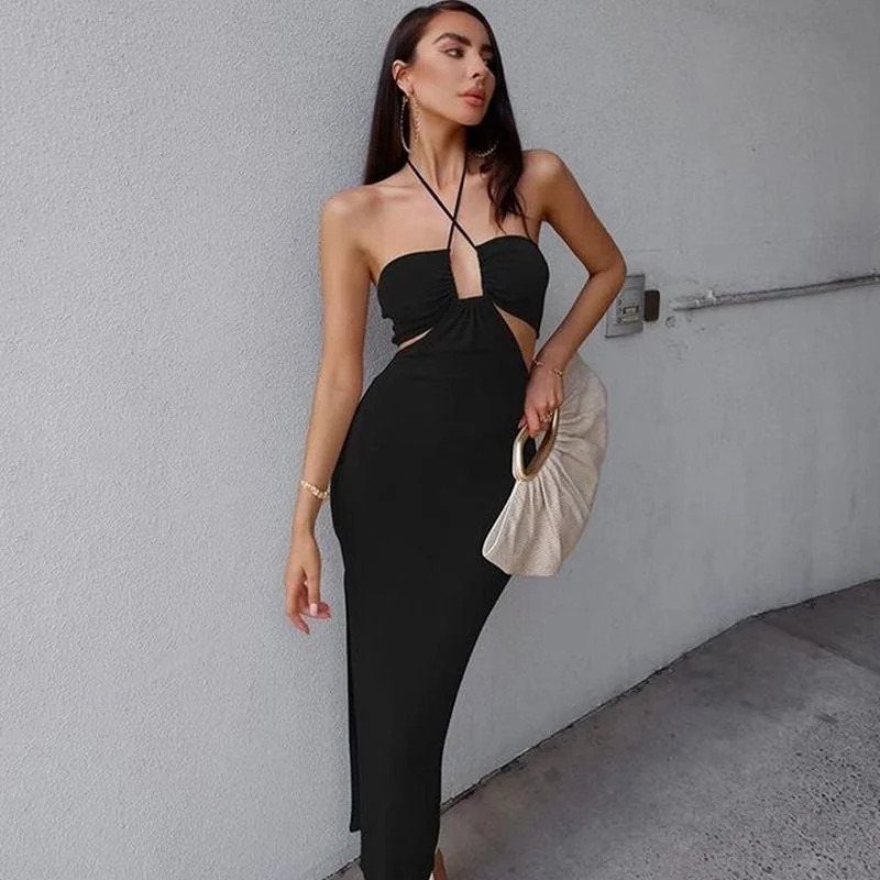 Sexy Hollow Out Corset Maxi Dress