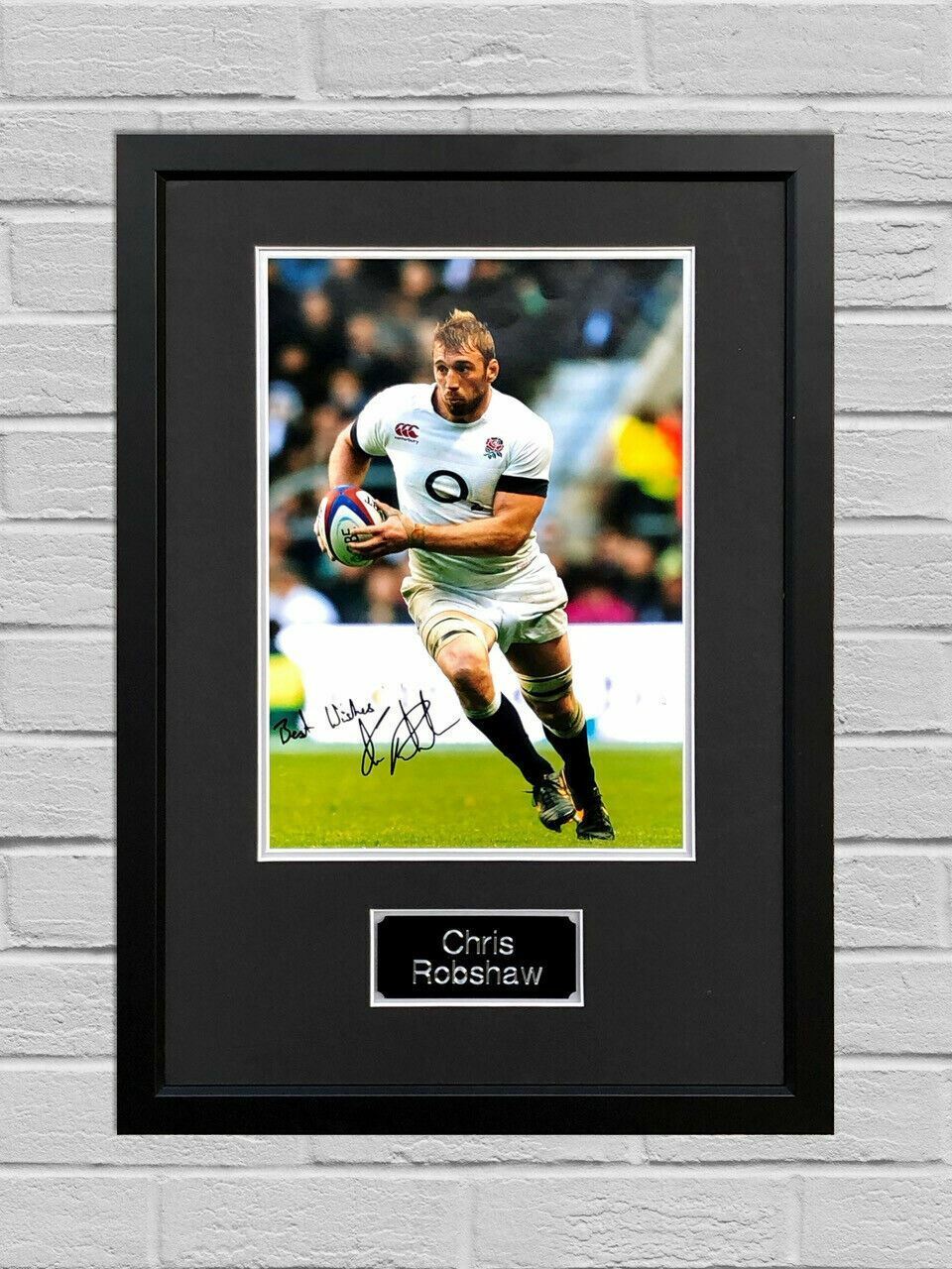 Chris Robshaw Signed & FRAMED MOUNTED 16X12 Photo Poster painting Harlequins & England AFTAL COA