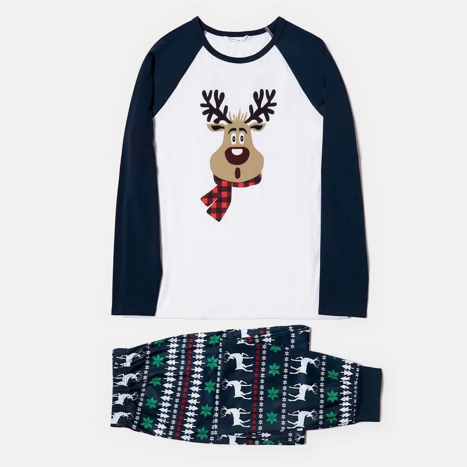 Christmas Reindeer Print Family Matching Pajamas Sets