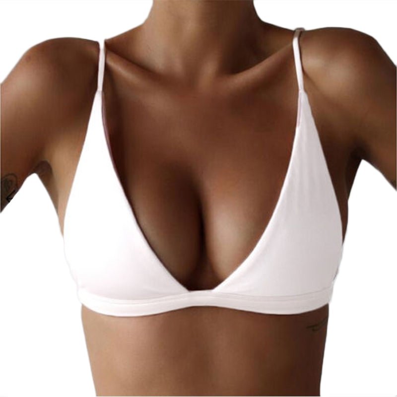 5 Colors Sexy Women Bandage Bikini Top Push-up Padded Bra Bralette  New Swimsuit Swimwear Army green Black White Pink