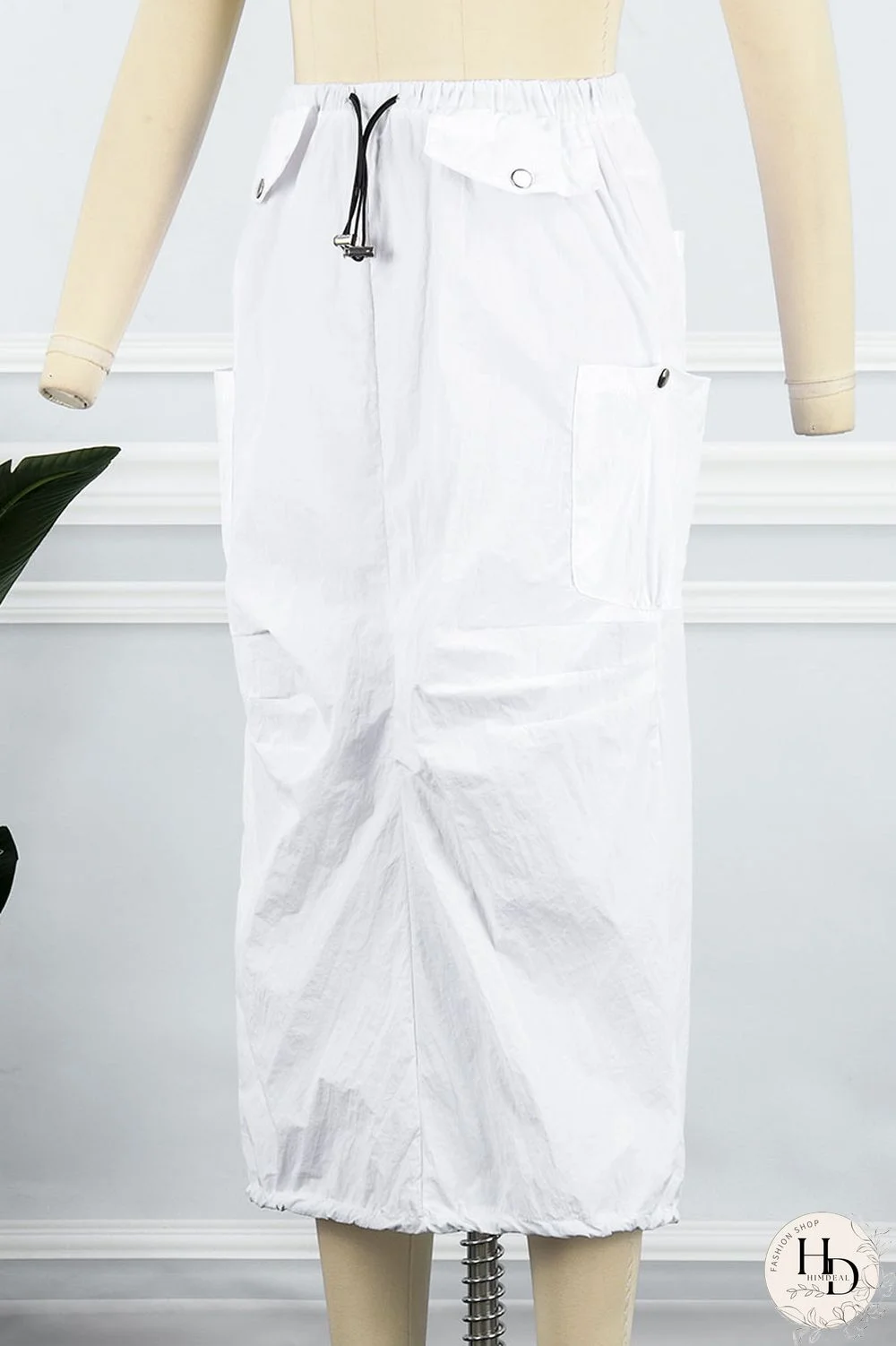 Black Casual Solid Patchwork Pocket High Waist Pencil Solid Color Bottoms