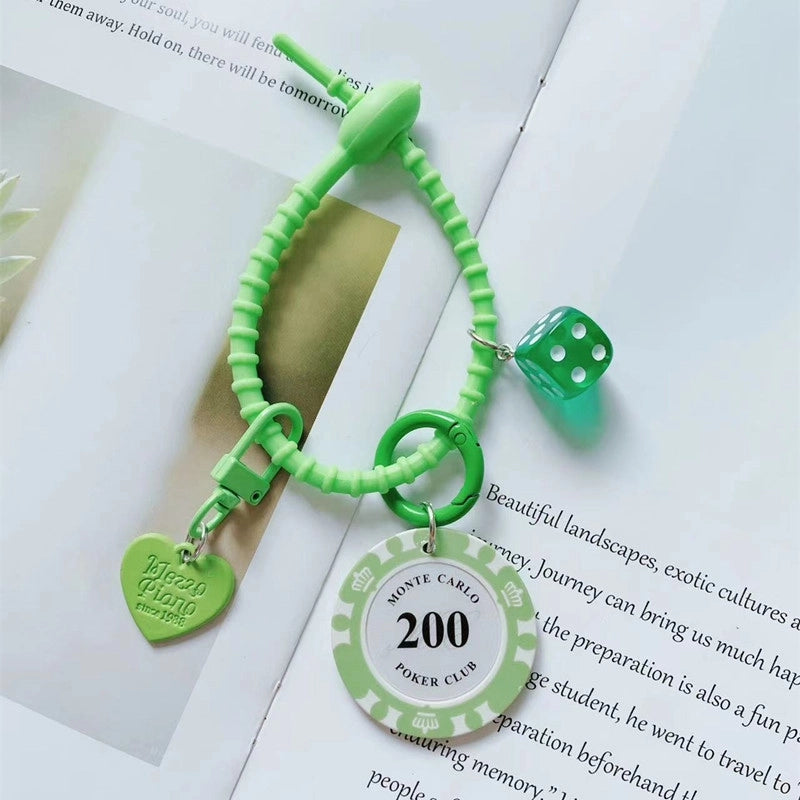 Korean Style Number Metal Unisex Bag Pendant Keychain