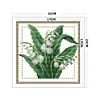 Flower-Month - 3 strands 11CT Stamped Cross Stitch 21*21cm(Brand)
