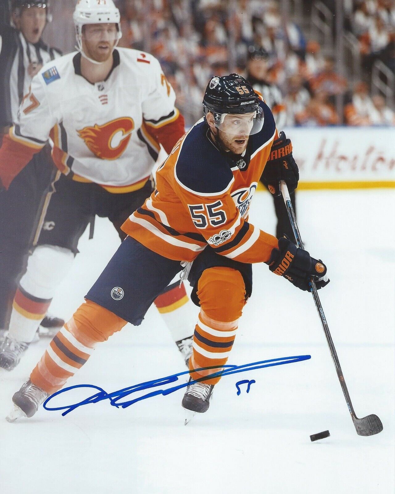 Mark Letestu Signed 8x10 Photo Poster painting Edmonton Oilers Autographed COA C