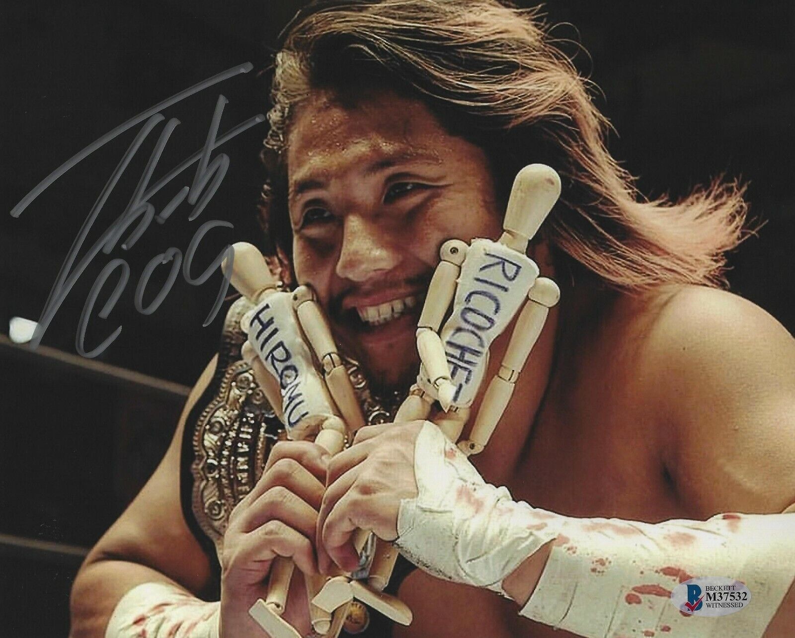 Hiromu Takahashi Signed 8x10 Photo Poster painting BAS COA New Japan Pro Wrestling Picture LIJ 1