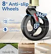 Soundfuse 3 Wheel Walkers for Seniors, Lightweight Foldable Aluminum Rollator Walker, Height Adjustable Three Wheel Walker