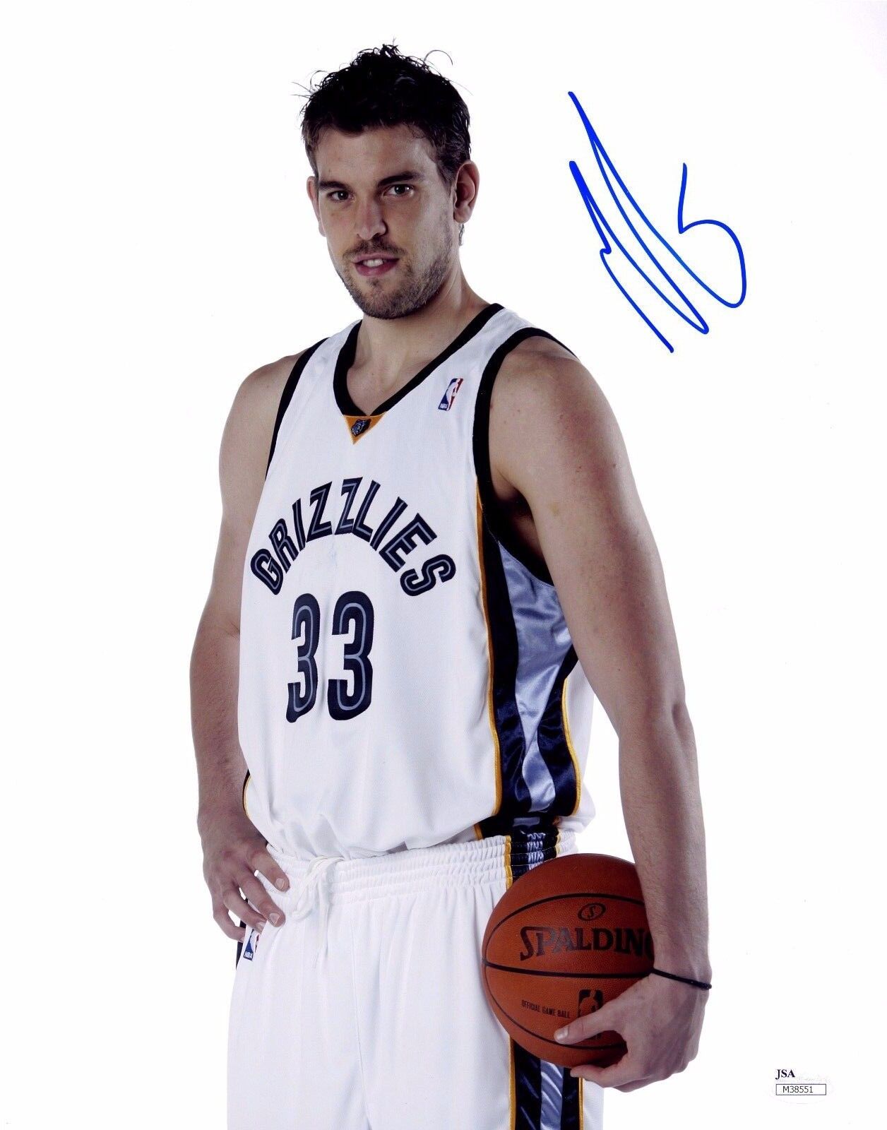 Marc Gasol Signed 11x14 Photo Poster painting JSA COA Autograph Grizzlies Auto DPOY Lakers SP RC