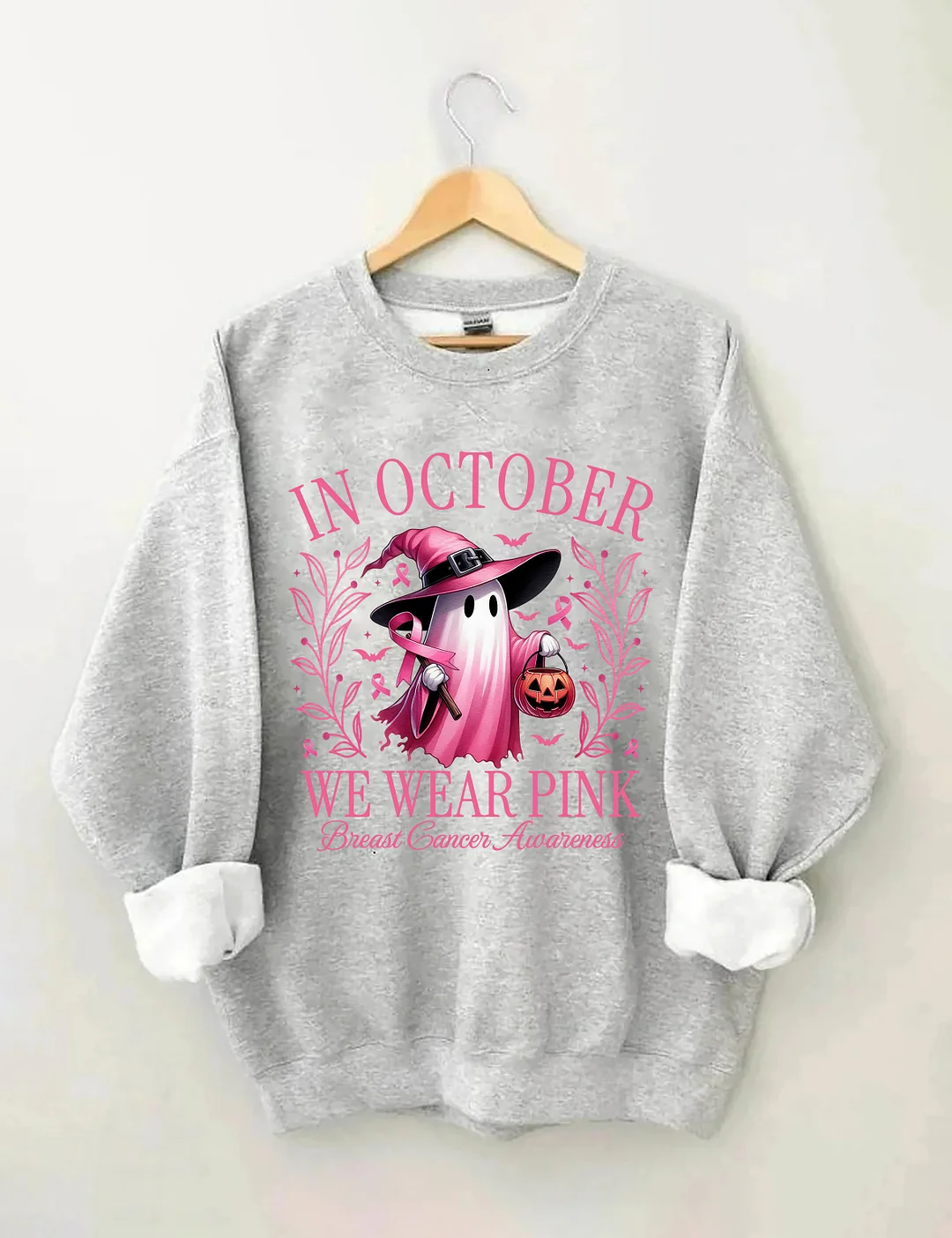 In October We Wear Pink Sweatshirt