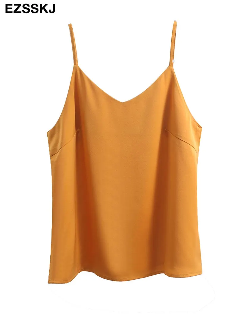 2022 Women Sexy Crop Tops Silk adjustable Top Female Sleeveless Camis Seamless Lingerie Tee Bra Crop Top Bandeau Top Tank Sling
