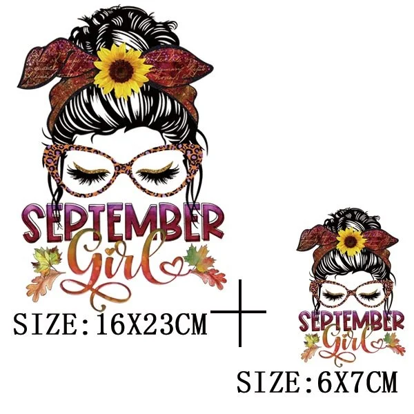 Fashion Girl Glitter Thermal Sticker DIY Washable Iron On Transfer For Clothing Beautiful Lady Patches On Clothes Applique Decor