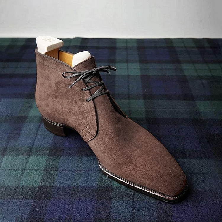 Suede Leather Chukka Boots For Men'S