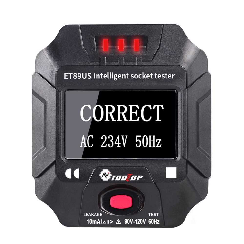 

Smart Socket Tester Frequency Voltage Test Socket Detector w/Screen Display, Us, 501 Original