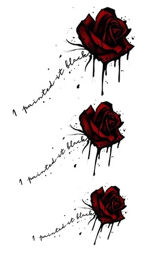 Waterproof Temporary Tattoo Stickers Black Somnus Flower Plant Small Size Tatto Flash Tatoo Fake Tattoos for Man Kid Girl Women