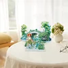 >SALE<Acrylic Arch Bridge Pond Desktop Diamond Art Kits for Home Office Decor