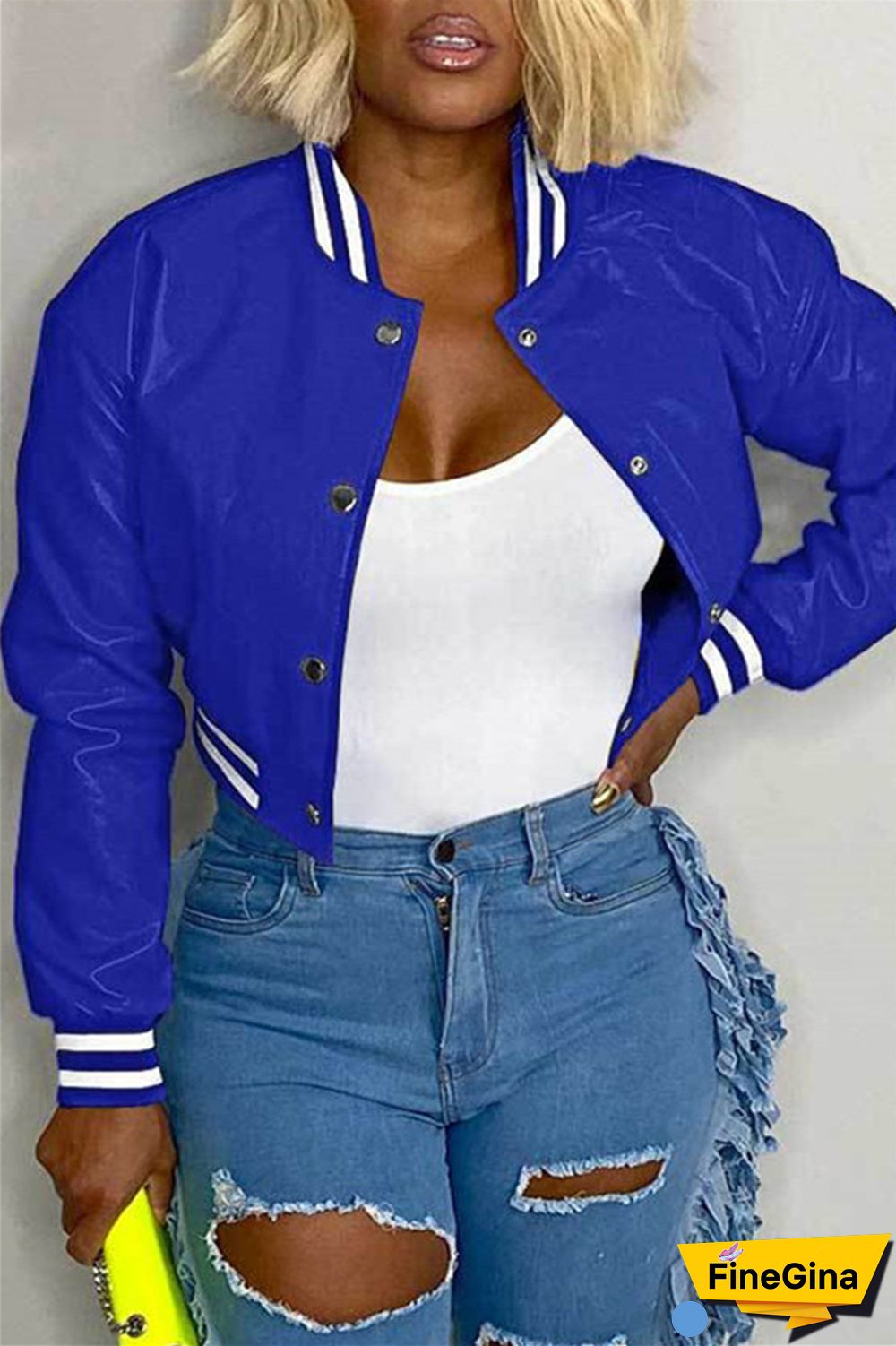 Black Casual Solid Patchwork Conventional Collar Outerwear