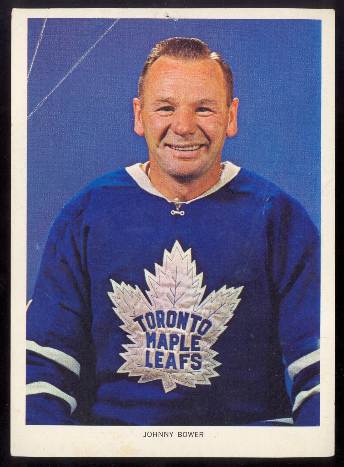 1963 1964-65 CHEX CEREAL Hockey Photo Poster painting Pic Johnny Bower 5x7 Toronto Maple Leafs