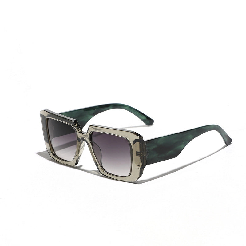 Hip-Hop Streetwear Solid Color Pc Square Full Frame Women’s Sunglasses