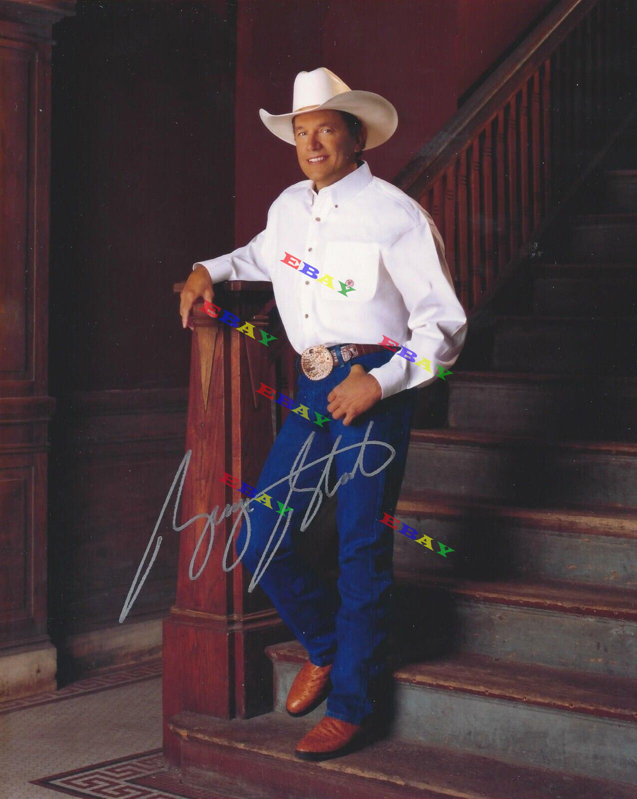 GEORGE STRAIT Autographed signed 8x10 Photo Poster painting Reprint