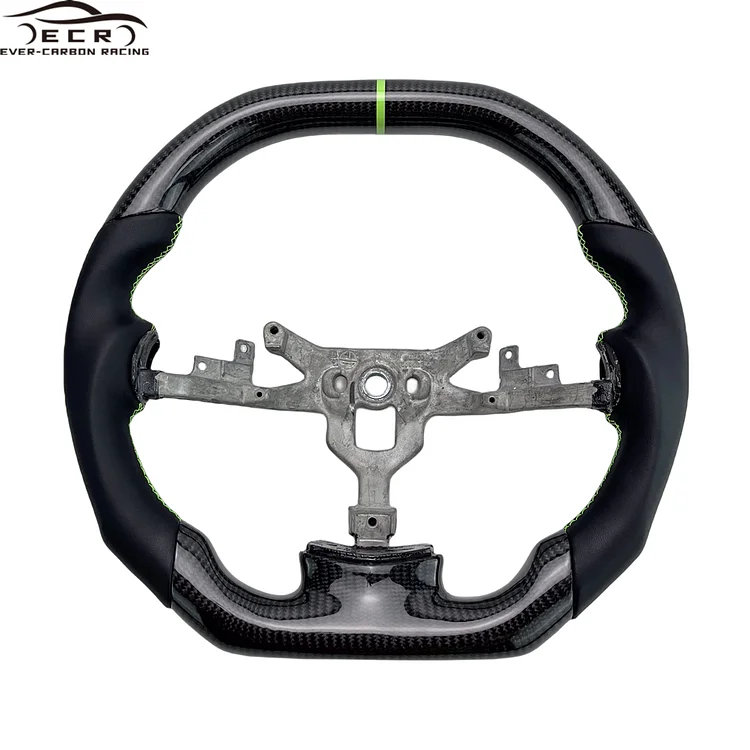 Ever-Carbon Racing ECR Personal Tailor Smooth Leather Carbon Fiber Steering Wheel For C6 Corvette Steering Wheel