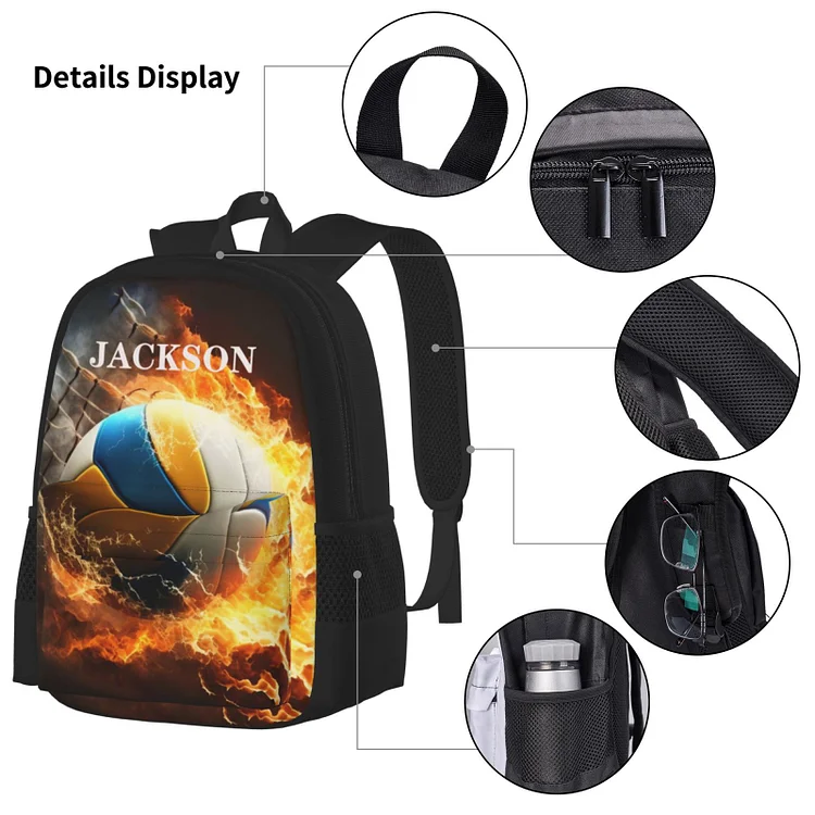 Personalized Volleyball Kids School Backpack Set|S20