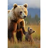 (50*70cm)Bears - Full Round Drill Diamond Painting