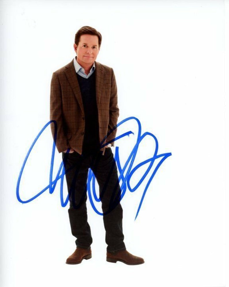 Michael j. fox signed autographed mike henry Photo Poster painting