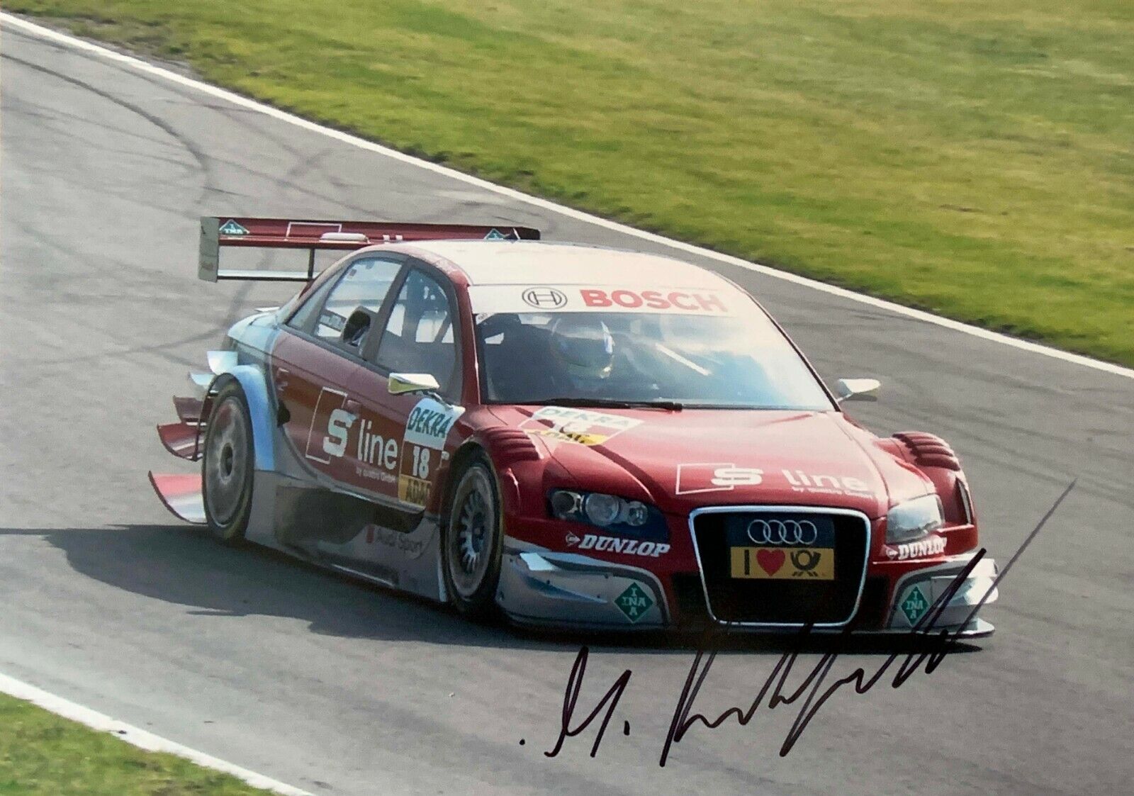 Mike Rockenfeller Audi A4 DTM Hand Signed Autograph Le Mans Corvette Porsche