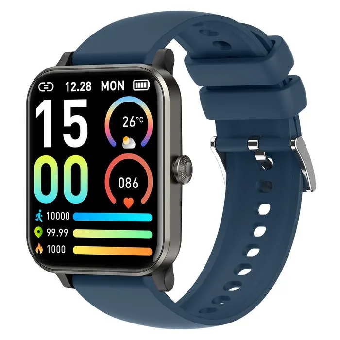 Blood Pressure Blood oxygen Monitoring Bluetooth Talk Play Music Health Waterproof Smartwatch
