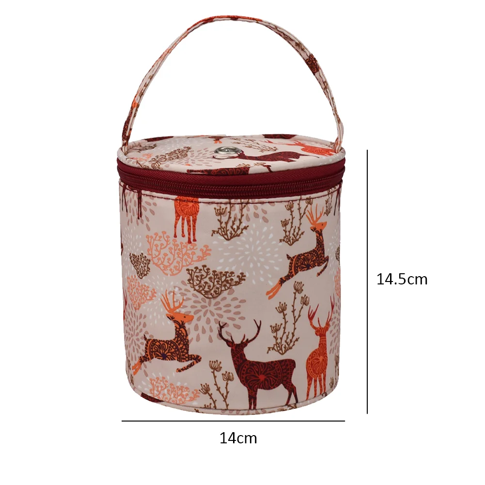 Yarn Crochet Hook Bag Knitting Needles Sewing Tools Tote Case (14.5x14cm)