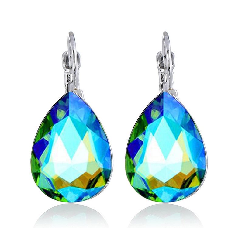 YOY-Colorful Crystal Water Drop Earrings