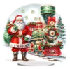 Diamond Painting Santa Claus Train Table Top Ornament Kits for Home Office