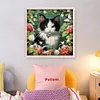 Flowers And Cats-11CT Stamped Cross Stitch 50*50cm/19.69*19.69in