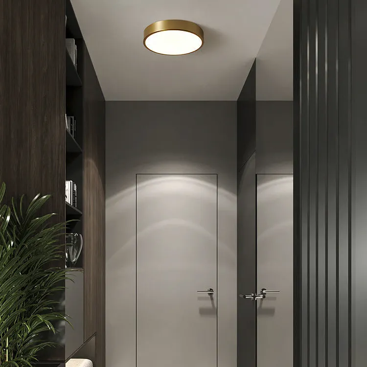 Quinn Nordic LED Round Flush Mount Ceiling Light Metal&Acrylic
