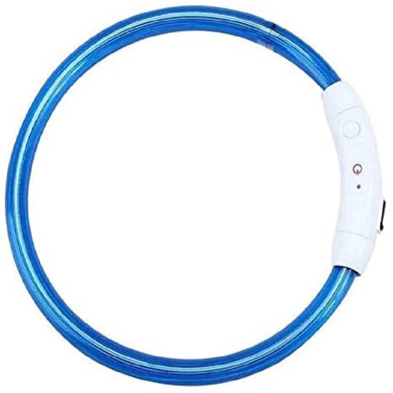 

DIY Multi-color USB Charging LED Dog Collar Night Light Ring Pet Safety, Pink, 501 Original