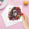 uk.everydayedeals 6Pcs DIY Diamond Painting Greeting Card - Skull Family