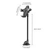 Powerful Suction Cup Phone Holder with Adjustable Flexible Tube Gooseneck Mobile Phones Stand Non-Slip Windshield Window Mobile Holders for Car Truck Compatible (Grey)