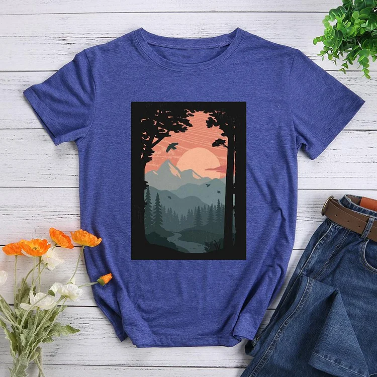 Along the Trail by wildoak Round Neck T-shirt-Annaletters