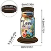 Bouteille de bougie d&rsquo;amour en bois - Bougeoir artisanal 5d bricolage