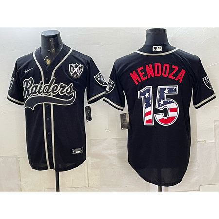 Youth Las Vegas Raiders #15 Fernando Mendoza Black Vapor Limited Baseball Jersey OJQO